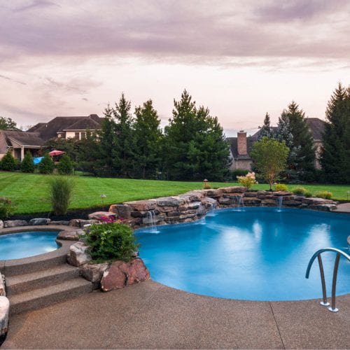 backyard with in-ground pool
